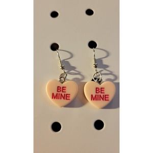 Creamsicle Be Mine Candy Heart Earrings